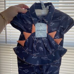 Tommy Bahama Dinosaur Romper Set